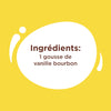 L'image indique une gousse de vanille bourbon comme ingrACdient.