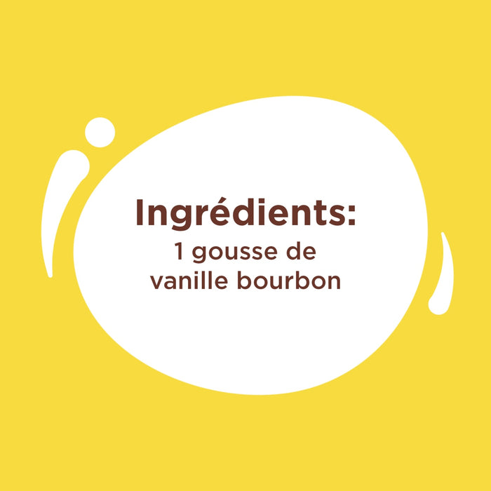 L'image indique une gousse de vanille bourbon comme ingrACdient.