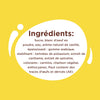L'image énumère les ingrédients d'un produit alimentaire, notamment du sucre, du blanc d'œuf en poudre, un arôme naturel de vanille et de l'extrait de spiruline.