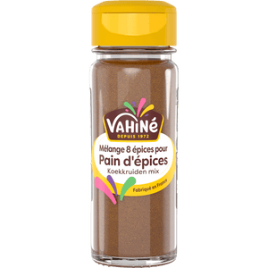 Une bouteille de mélange d'épices Vahiné Pain d'épices.