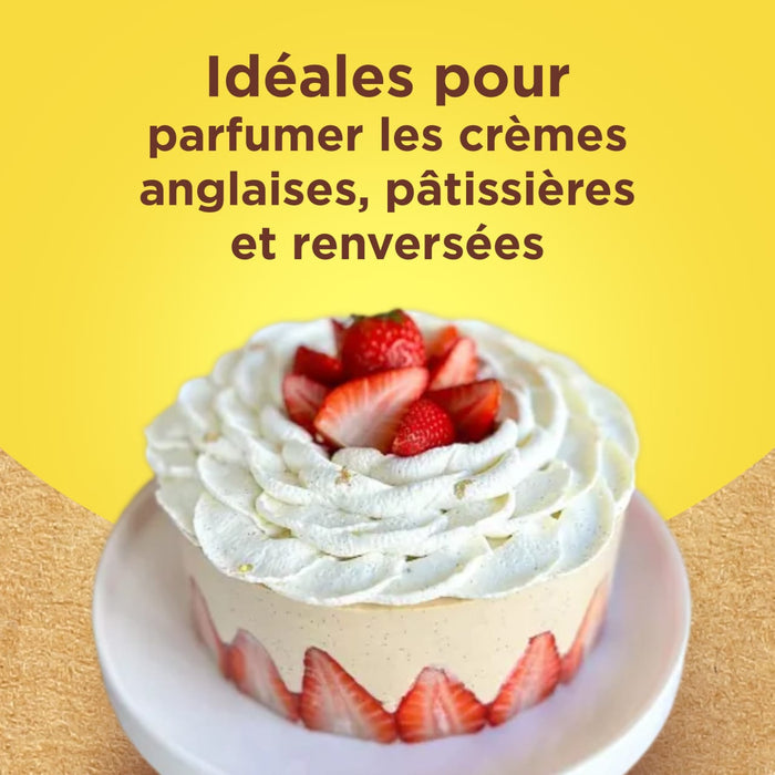 Un gActeau dACcorAC de crA?me et de fraises, idACal pour parfumer les crA?mes anglaises, pActissiA?res et desserts.
