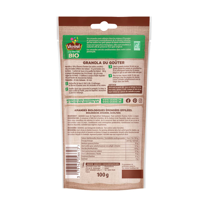 Un paquet de granola Viki Nuts est prACsentAC, mettant en ACvidence ses informations nutritionnelles et ses ingrACdients.