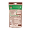 Le dos d'un emballage de dessert au chocolat Dr. Oetker fournit des informations sur le produit et des dACtails nutritionnels.
