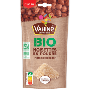 Un paquet de poudre de noisettes Vahiné Bio.
