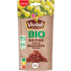 Un paquet de Raisins Secs Bio Vahiné, avec une image de raisins frais et secs.