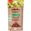 Un paquet de Raisins Secs Bio Vahiné, avec une image de raisins frais et secs.