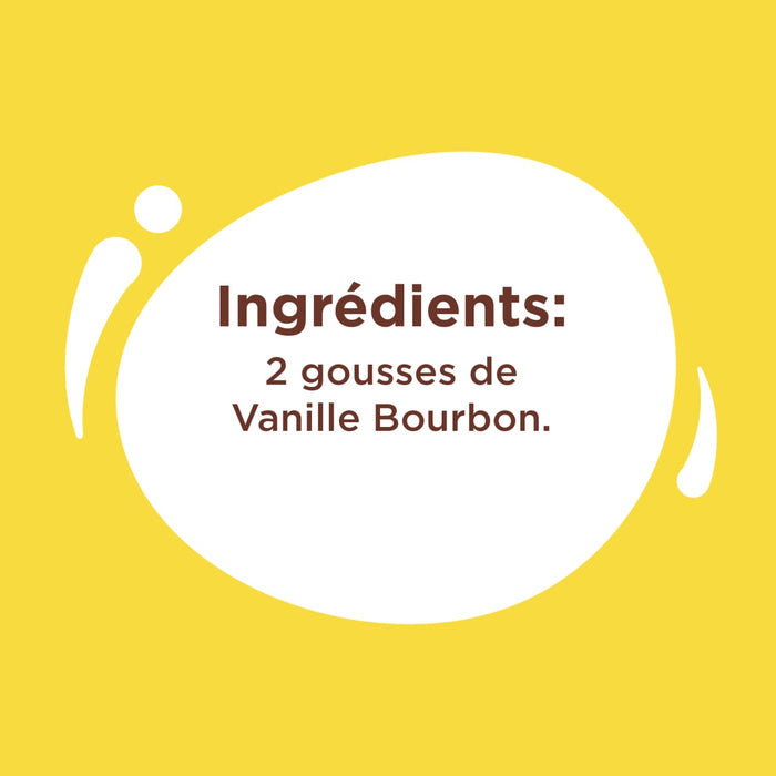 Illustration montrant les ingrédients d'une recette: 2 gousses de vanille.