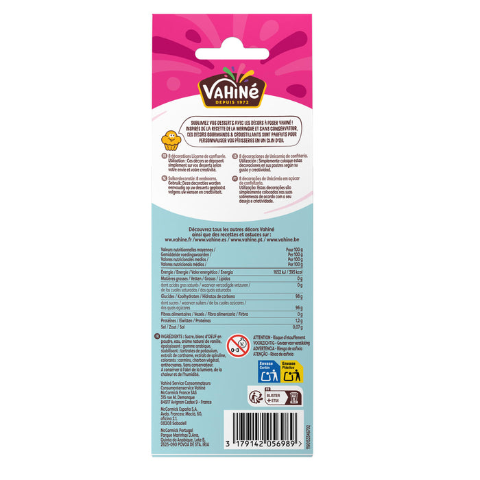 L'image montre l'emballage d'un produit Vokai, affichant des informations nutritionnelles et l'image de marque.