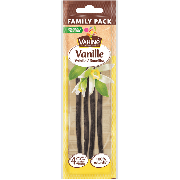 Un paquet de gousses de vanille Albert Ménès, un format familial de vanille naturelle.