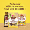 Une variACtAC de produits vanille VahinAC sont prACsentACs avec le texte Parfumez dAClicieusement tous vos desserts !