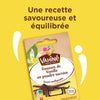 Un paquet de poudre de vanille VahinAC est prACsentAC avec le texte Une recette savoureuse et ACquilibrACe.
