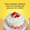 Un dAClicieux gActeau A? la vanille avec des fraises fraARches, mettant en valeur la saveur intense issue du broyage des gousses de vanille.