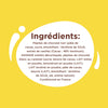 Liste des ingrédients d'un produit alimentaire, détaillant les composants tels que les pépites de chocolat noir, le sucre et le lait.