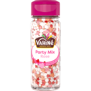 Une bouteille de décorations Dr. Oetker Party Mix Rose, parfaites pour décorer les desserts.