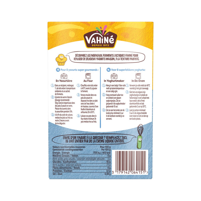 L'image montre le dos d'un emballage de produit Valise avec des instructions et des informations nutritionnelles.