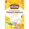 Un paquet de Ferments lactiques pour Yaourt maison Au Citron de Vahiné est présenté, suggérant un dessert de yaourt fait maison.