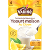 Un paquet de Ferments lactiques pour Yaourt maison Au Citron de Vahiné est présenté, suggérant un dessert de yaourt fait maison.