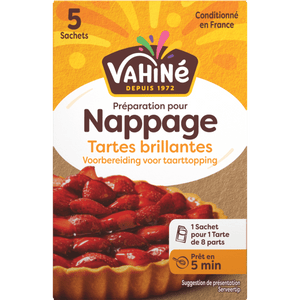 Un paquet de Vahiné Nappage Tarte Brillant, un glaçage pour tartes.