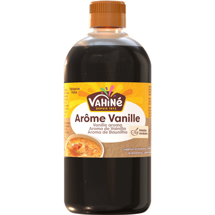 Une bouteille d'arôme de vanille Vahiné.