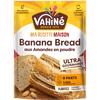Emballage du mAClange pour Banana Bread aux amandes VahinAC avec une photo du pain cuit.