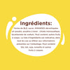 L'image montre une liste d'ingrédients comprenant de la farine, du sucre, des canneberges séchées et de la poudre à pâte.