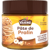 Un pot de Vahiné Pâte de Pralin, une pâte à tartiner aux noisettes, est présenté.