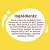 Une illustration graphique de la collection Vahine Nutritional Facts Ingredients And Hero Reipes Visuals For Newly Launched Skus présente la liste des ingrédients du produit en français sur un fond jaune et blanc.