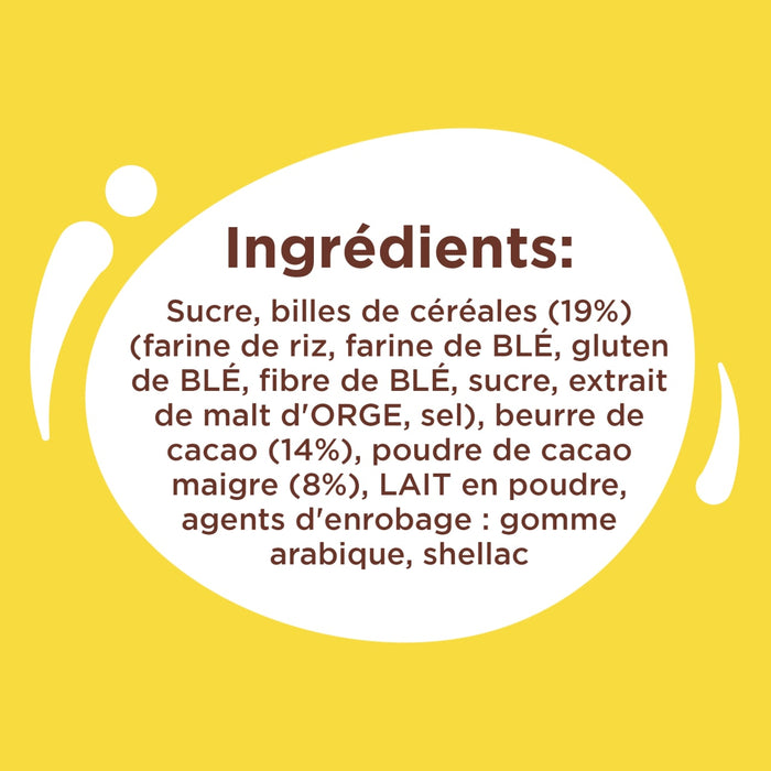Une illustration graphique de la collection Vahine Nutritional Facts Ingredients And Hero Reipes Visuals For Newly Launched Skus présente la liste des ingrédients du produit en français sur un fond jaune et blanc.