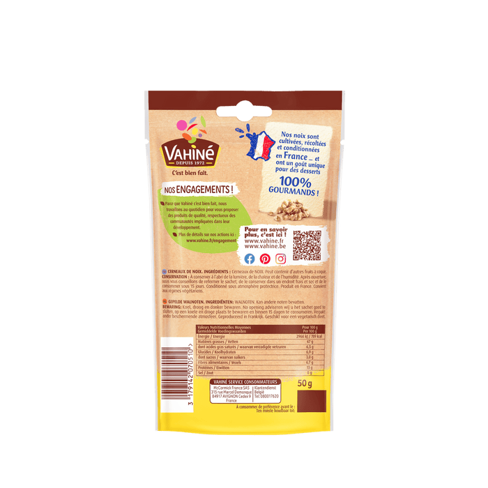 L'image montre le dos d'un paquet de Madeleines Bonne Maman, soulignant son origine franA?aise et ses informations nutritionnelles.