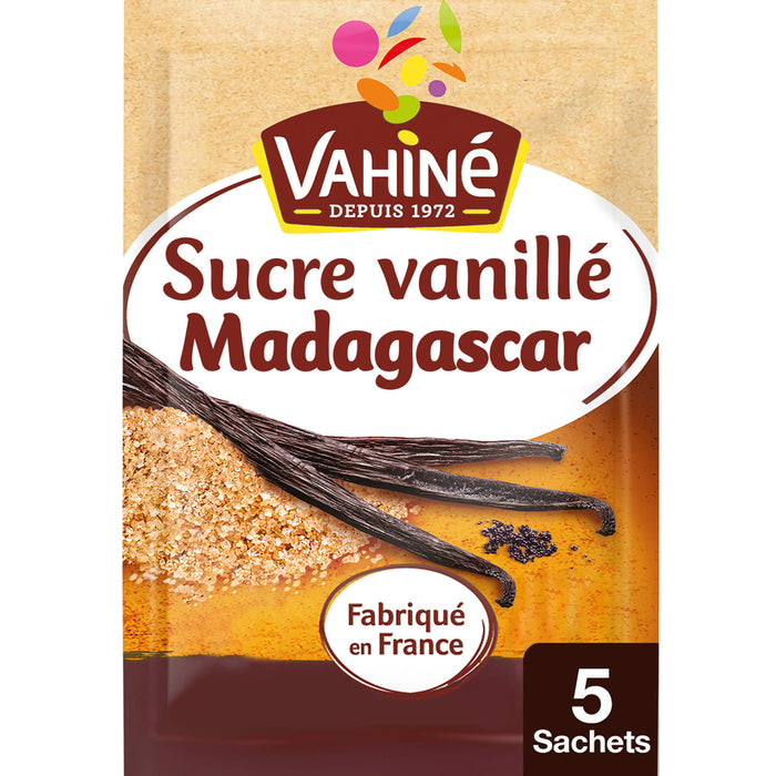 Vahiné Sucre vanillé Madagascar, un sachet de sucre vanillé de Madagascar.