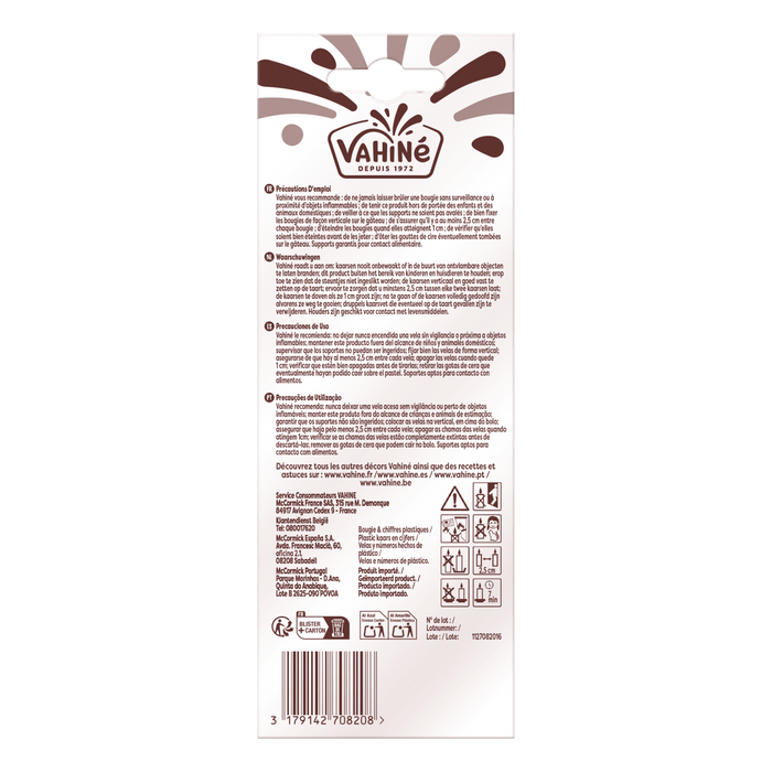 Cette image montre le dos d'un emballage de chocolat Vialise avec des informations nutritionnelles et des instructions.