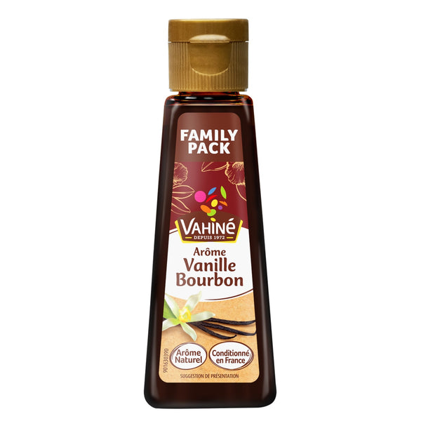Une bouteille d'extrait de vanille VahinAC Aroma Vanille Bourbon, format familial.