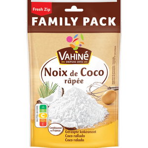 Un paquet de noix de coco râpée Vahiné, format familial.