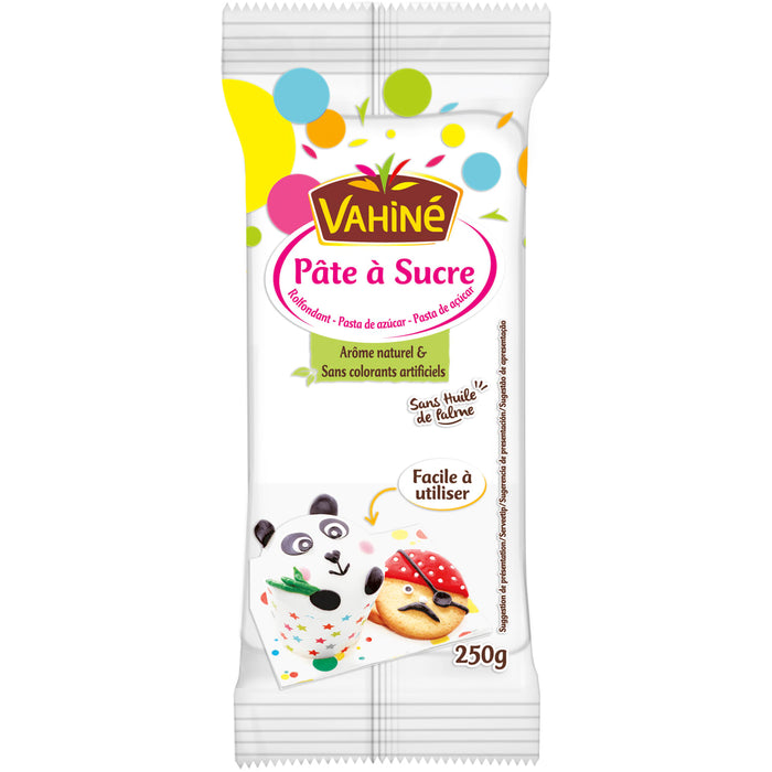 Un paquet de VahinAC FAate A? Sucre, un produit de dACcoration A? base de sucre pour la pActisserie.