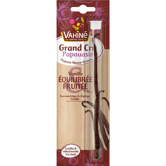 Ceci est un paquet de gousses de vanille Valrhona Grand Cru Papouasie.