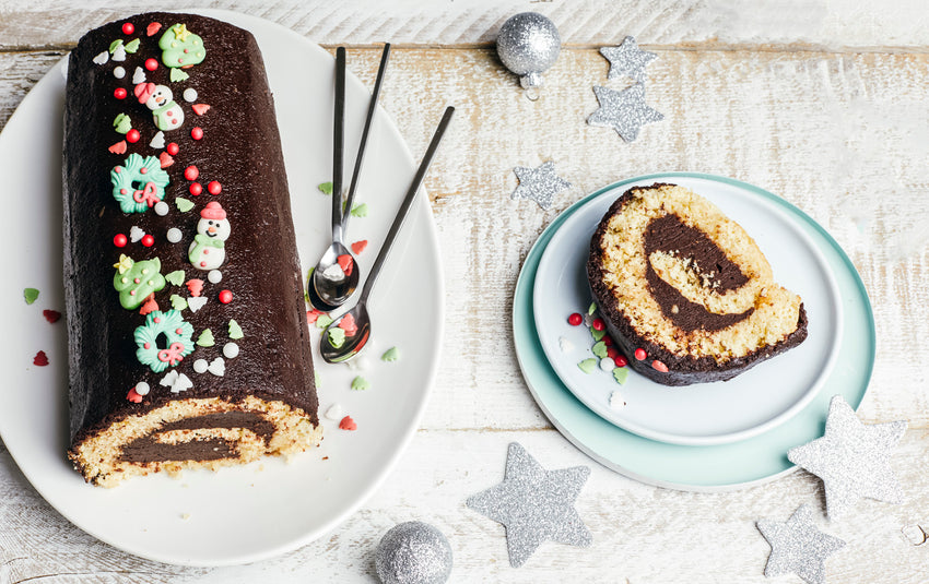 Buche ganache chocolat et vanille de Madagascar
