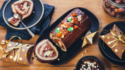 Bûche de chocolat-noisette
