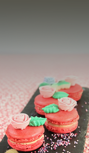 Recette des Macarons à la Rose & au Chocolat Blanc